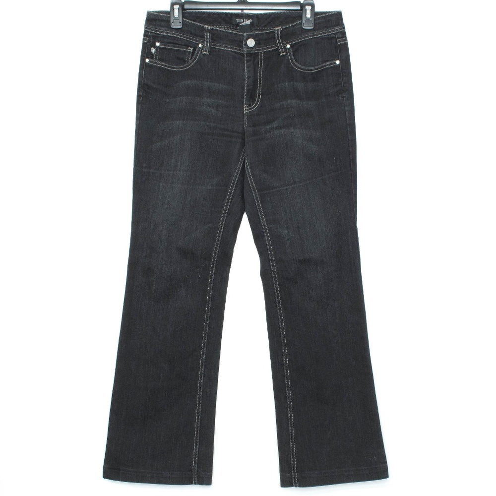 WHBM Womens Jeans Blanc Boot Leg Black 8 K2